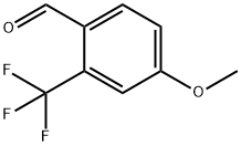 4-メトキシ-2-(トリフルオロメチル)ベンズアルデヒド 化学構造式
