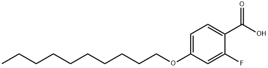 4-デシルオキシ-2-フルオロ安息香酸 化学構造式