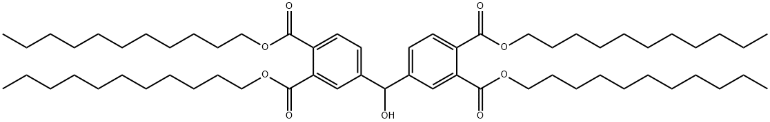 1,1′-(ヒドロキシメチレン)ビス(3,4-ベンゼンジカルボン酸)テトラウンデシル 化学構造式