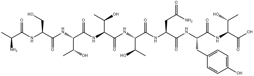 ALA-SER-THR-THR-THR-ASN-TYR-THR ACETATE Structure