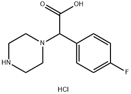(4-fluorophenyl)(piperazin-1-yl)acetic acid dihydrochloride Struktur