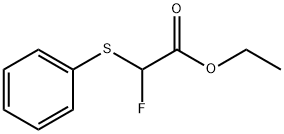 フルオロ(フェニルチオ)酢酸エチル 化学構造式