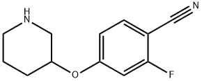 2-Fluoro-4-(piperidin-3-yloxy)-benzonitrile Struktur