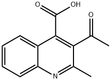3-アセチル-2-メチルキノリン-4-カルボン酸 化学構造式