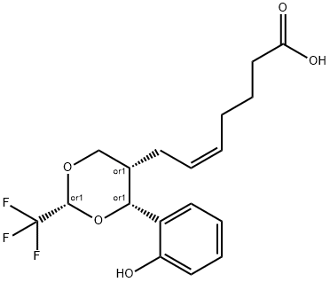 5-(Z)-7-(4-O-HYDROXYPHENYL-2-TRIFLUOROMETHYL-1,3 DIOXAN-CIS-5-YL)HEPTENOIC ACID|