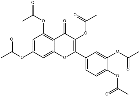 3,3',4',5,7-ペンタアセトキシフラボン 化学構造式