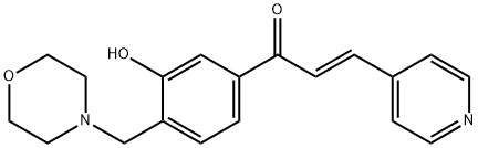 (E)-1-(3-hydroxy-4-(MorpholinoMethyl)phenyl)-3-(pyridin-4-yl)prop-2-en-1-one Structure