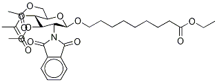 9-[[3,4,6-三-O-乙酰基-2-脱氧-2-(1,3-二氢-1,3-二氧代-2H-异吲哚-2-基)-BETA-D-吡喃葡萄糖基]氧基]壬酸乙酯 结构式