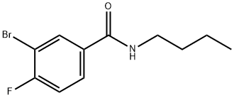 N-ブチル3-ブロモ-4-フルオロベンズアミド 化学構造式