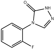 4-(2-フルオロフェニル)-1H-1,2,4-トリアゾール-5(4H)-オン 化学構造式