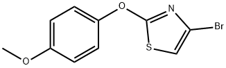 4-ブロモ-2-(4-メトキシフェノキシ)チアゾール 化学構造式