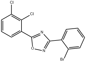 3-(2-Bromophenyl)-5-(2,3-dichlorophenyl)-1,2,4-oxadiazole Struktur