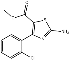 2-アミノ-4-(2-クロロフェニル)チアゾール-5-カルボン酸メチル 化学構造式