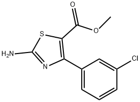2-アミノ-4-(3-クロロフェニル)チアゾール-5-カルボン酸メチル 化学構造式