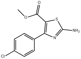 METHYL 2-AMINO-4-(4-CHLOROPHENYL)THIAZOLE-5-CARBOXYLATE, 1065074-65-8, 结构式