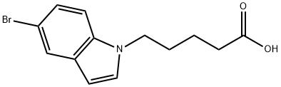 5-(5-BROMO-1H-INDOL-1-YL)PENTANOIC ACID, 1065074-70-5, 结构式
