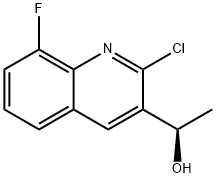 (R)-1-(2-Chloro-8-fluoroquinolin-3-yl)ethanol Struktur