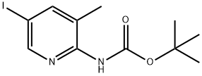 (5-碘-3-甲基吡啶-2-基)氨基甲酸叔丁酯,1065483-56-8,结构式