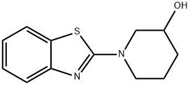 1-(2-苯并噻唑基)-3-哌啶醇 结构式