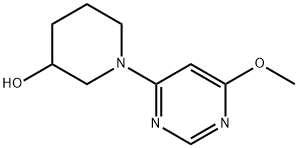 1-(6-甲氧基-4-嘧啶基)-3-哌啶醇, 1065484-29-8, 结构式