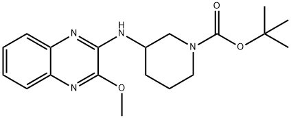 3-[(3-甲氧基-2-喹喔啉基)氨基]-1-哌啶甲酸叔丁酯, 1065485-08-6, 结构式