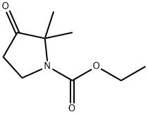 2,2-Dimethyl-3-oxo-pyrrolidine-1-carboxylic acid ethyl ester Struktur