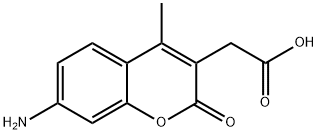7-AMINO-4-METHYL-3-COUMARINYLACETIC ACID Struktur