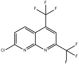 7-クロロ-2,4-ビス(トリフルオロメチル)[1,8]ナフチリジン 化学構造式