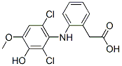 2-(2,6-ジクロロ-3-ヒドロキシ-4-メトキシフェニルアミノ)ベンゼン酢酸 化学構造式