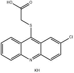 ACETIC ACID, ((2-CHLORO-9-ACRIDINYL)THIO)-, POTASSIUM SALT Struktur
