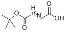 グリシン-N-TERT-BOC (15N, 98%+) 化学構造式