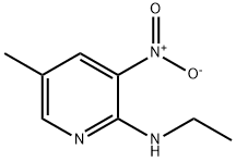2-エチルアミノ-5-メチル-3-ニトロピリジン 化学構造式