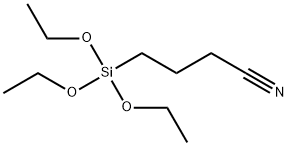 (3-シアノプロピル)トリエトキシシラン 化学構造式