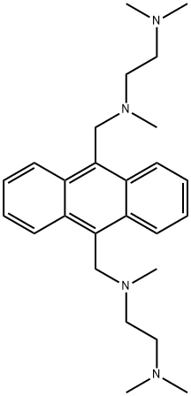 9,10-BIS[N-[2-(DIMETHYLAMINO)ETHYL]METHYLAMINOMETHYL]ANTHRACENE 化学構造式