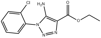 5-Amino-1-(2-chlorophenyl)-1H-1,2,3-triazole-4-carboxylic<br>acid ethyl ester Struktur