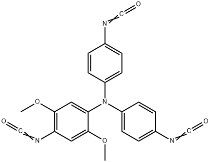 4-[Bis(4-isocyanatophenyl)amino]-2,5-dimethoxyphenyl isocyanate Structure