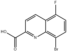 8-溴-5-氟喹啉-2-羧酸, 1067914-57-1, 结构式
