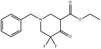 ethyl 1-benzyl-5,5-difluoro-4-oxopiperidine-3-carboxylate Structure