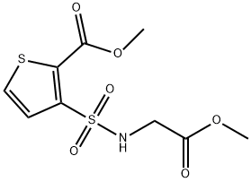 3-磺酰氨基乙酸甲酯-2-噻吩甲酸甲酯 结构式