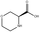 (S)-モルホリン-3-カルボン酸 化学構造式