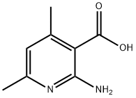 2-アミノ-4,6-ジメチルニコチン酸 化学構造式