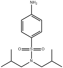 benzenesulfonamide, 4-amino-N,N-bis(2-methylpropyl)- Struktur