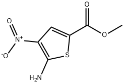 4-硝基-5-氨基噻吩-2-甲酸甲酯 结构式