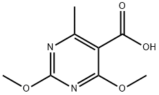 2,4-二甲氧基-6-甲基嘧啶-5-羧酸, 106852-32-8, 结构式