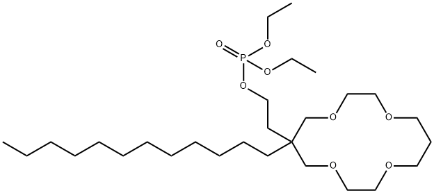 6-DODECYL(14-CROWN-4)-6-ETHANOL DIETHYLPHOSPHATE Struktur
