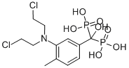 ((3-(bis(2-chloroethyl)amino)-4-methylphenyl)hydroxymethane)bisphosphonic acid Structure