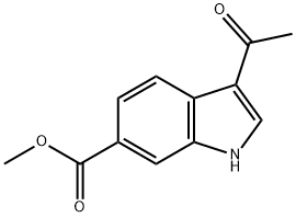 METHYL 3-ACETYL-1H-INDOLE-6-CARBOXYLATE, 106896-61-1, 结构式