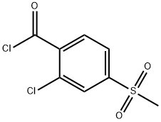 Benzoyl chloride, 2-chloro-4-(methylsulfonyl)- Struktur