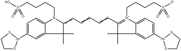 1069134-33-3 5-(1,3,2-二硫杂砷戊环-2-基)-2-[(1E,3E,5E)-5-[5-(1,3,2-二硫杂砷戊环-2-基)-1,3-二氢-3,3-二甲基-1-(4-磺基丁基)-2H-吲哚-2-亚基]-1,3-戊二烯-1-基]-3,3-二甲基-1-(4-磺基丁基)-3H-吲哚内盐