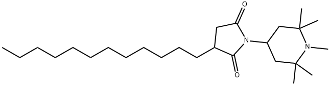 3-ドデシル-1-(1,2,2,6,6-ペンタメチル-4-ピペリジニル)-2,5-ピロリジンジオン 化学構造式